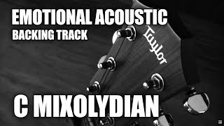 Emotional Acoustic Ballad Guitar Backing Track In C Mixolydian chords