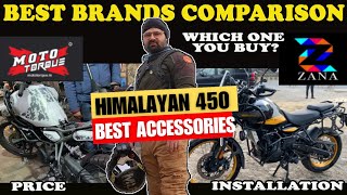 HIMALAYAN 450 Best Accessories BRANDS Comparison|| PRICE || INSTALLATION and ALL Details