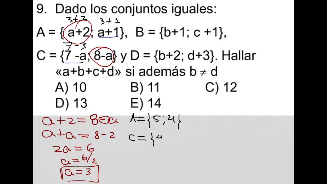 Como calcular los elementos en conjuntos iguales beca 18 convocatoria 2018 peru