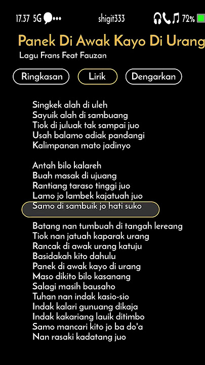 Panek Di Awak Kayo Di Urang #laguviral #laguminang #fauzana #trending #viral #liriklagu #shorts