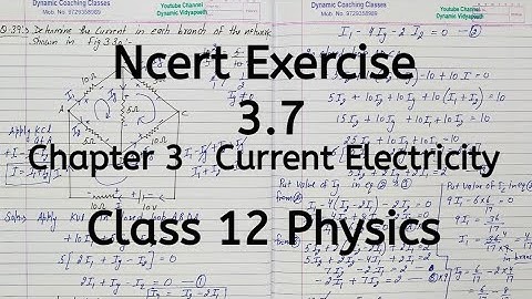 Ncert Exercise 3.7, Chapter 3, Current Electricity, Class 12 Physics