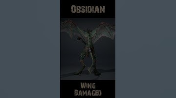 Obsidianwing NoArms 360 #character #rogerkint #3d #animation #gaming #unity #unreal #obsidian