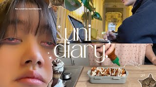 uni diaries | study with me 📚, wasting my time at immigration office, rose tteokbokki, etc