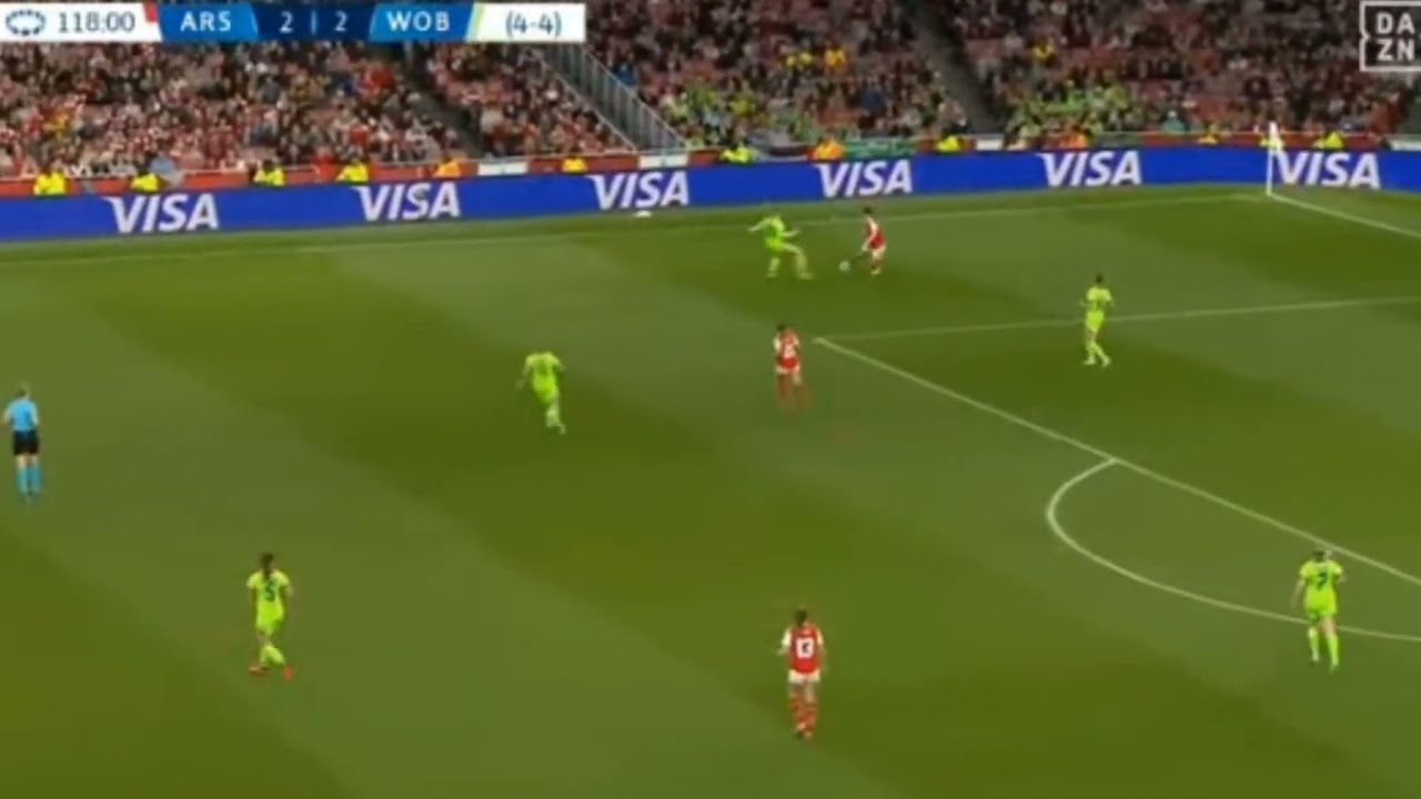 The winning Goal for Wolfsburg Arsenal vs Wolfsbug Semi final