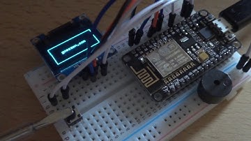 NodeMCU - Buzzer, OLED, Button - Interactive circuitry w/ visuals and sound - ESP8266