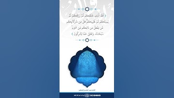 " الله الذي خلقكم ثم رزقكم ثم يميتكم ثم يحييكم.." | القارئ عبدالمحسن أبابطين
