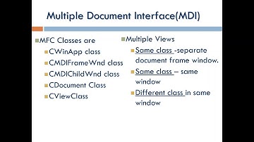 Multiple Document Interface in VC++