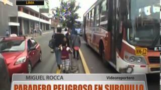 Paradero peligroso en Surquillo