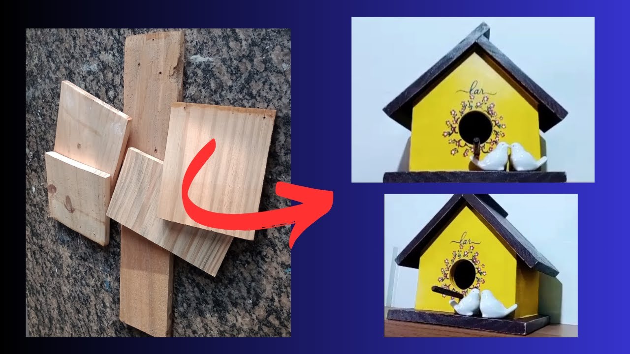 CASINHA DE PASSARINHO | COMO FAZER USANDO SOBRAS DE MADEIRA