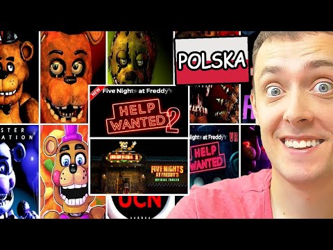 OCENIAM WSZYSTKIE TRAILERY z GRY FNAF (2014 - 2023) + FINAŁOWY TRAILER Z FILMU FNAF