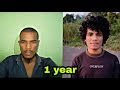 '1year hair growth time-lapse one  year almost "bold head to long curly hair" #Neil2021