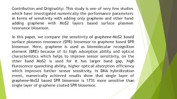 Study of Graphene MoS2 Based SPR Biosensor with Graphene Based SPR Biosensor Comparative Approach IJ