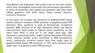 Study of Graphene MoS2 Based SPR Biosensor with Graphene Based SPR Biosensor Comparative Approach IJ