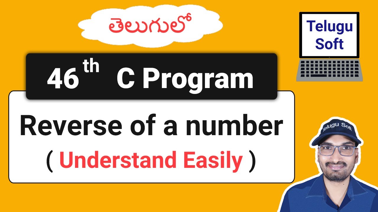 reverse of a number in c telugu | c programming | Program 46 - YouTube