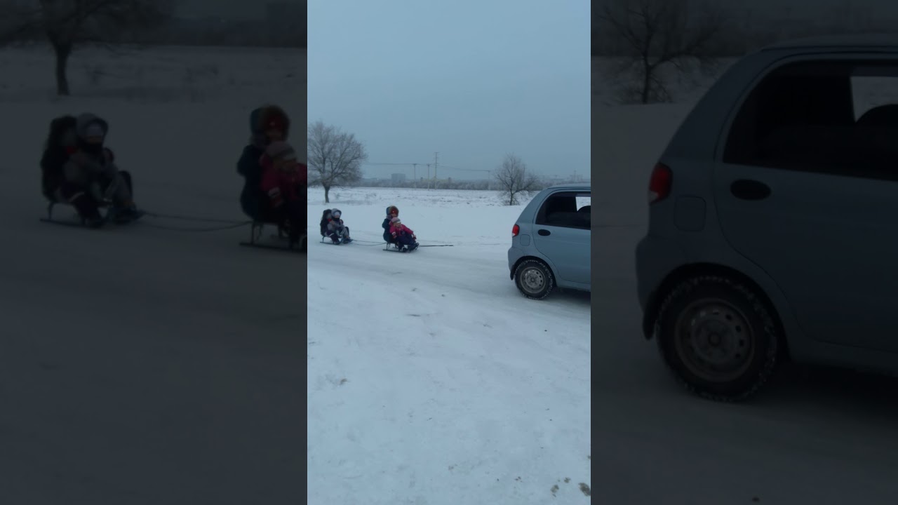 Матиз на снегу
