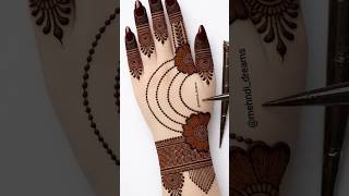 easy stylish back hand mehndi design #mehndi #mehandi #backhandmehndi #henna #mehndidesign