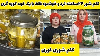 آموزش شور فوری ۲۴ ساعته ترد وخوشمزه از مامان تی وی( پروانه جوادی )