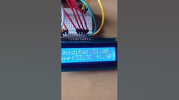 temperature and humidity sensor readings . #shorts #arduino #electronics #engineer #engineering #lcd
