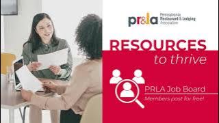 RESOURCES to thrive: PRLA Job Board (members post FREE)