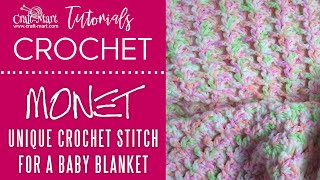 New crochet Bernat baby blanket yarn pattern - Monet - Craft-Mart