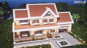 Minecraft: How To Build a Suburban House Tutorial (#4) | 마인크래프트 건축, 집 짓기, 단독 주택, 인테리어