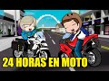 24 HORAS EN UNA MOTO CON LYNA EN BROOKHAVEN ROBLOX!!