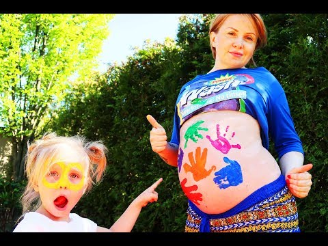 Learn Colors with Pregnant Mommy Kid Learns Colors with Finger Family Song learning colors for kids