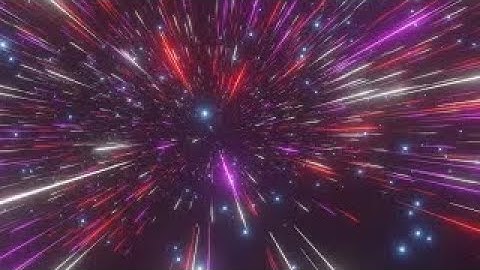 Beautiful Flying In Space With Speed Of Light Neon Lines 3D Render