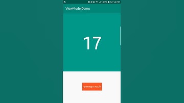 Android architecture components - ViewModel demo