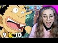 USOPP ! 🏴‍☠️ First Time Watching 👒 One Piece Anime! One Piece Ep 9 - 10 REACTION &amp; REVIEW