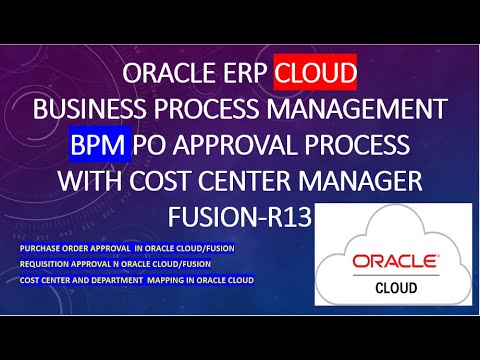 BPM Approval Process in Oracle fusion Procurement| Cost center based PO Approval in Oracle ERP Cloud