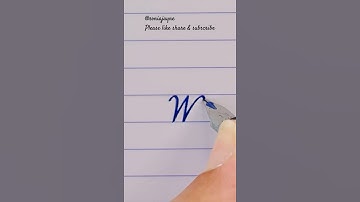 How to Write W in Cursive | Cursive Alphabet Tutorial
