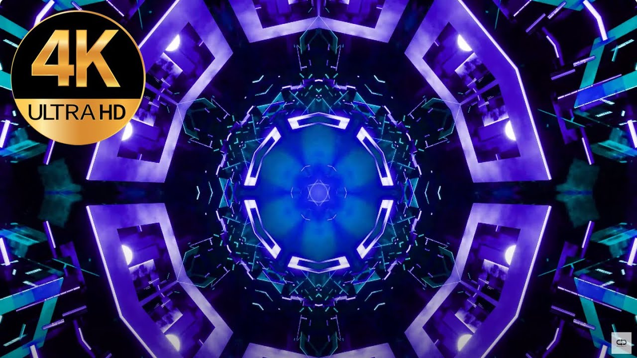 7 hour 4k VJ loop Flashing Metallic Multi color Mind Relaxing Visual ...
