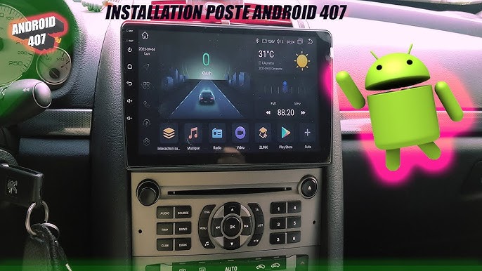 Autoradio AWESAFE Android 12 pour Peugeot 407(2004-2008)[2Go+32Go