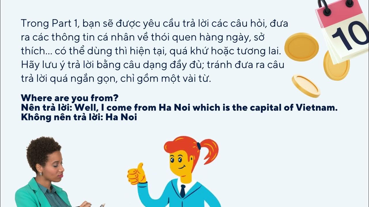 Hướng dẫn thực hiện bài thi SPEAKING B1-PET: Introduction+ Part 1/3 ...