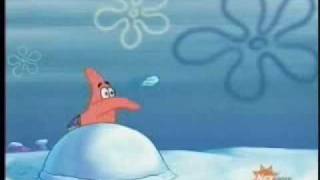 Patrick And Spongebob Throw Snowballs Resimi