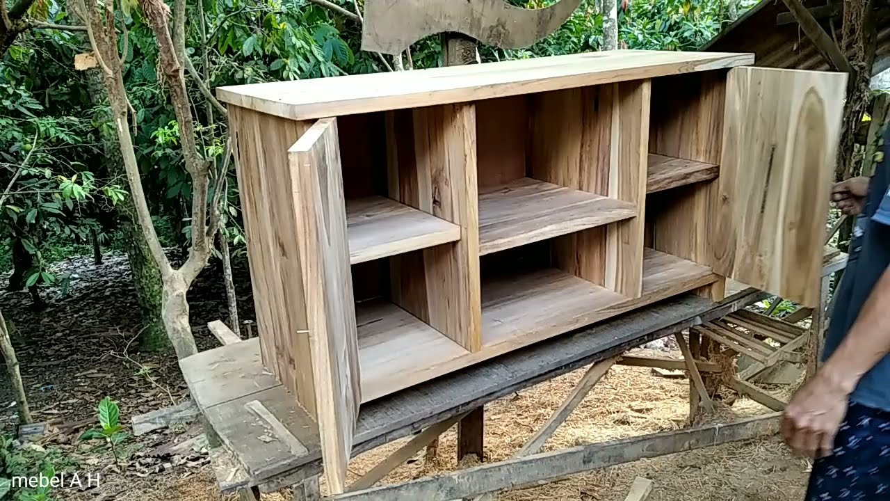  Cara  membuat  meja  TV minimalis  dari kayu  full 3cm skill 