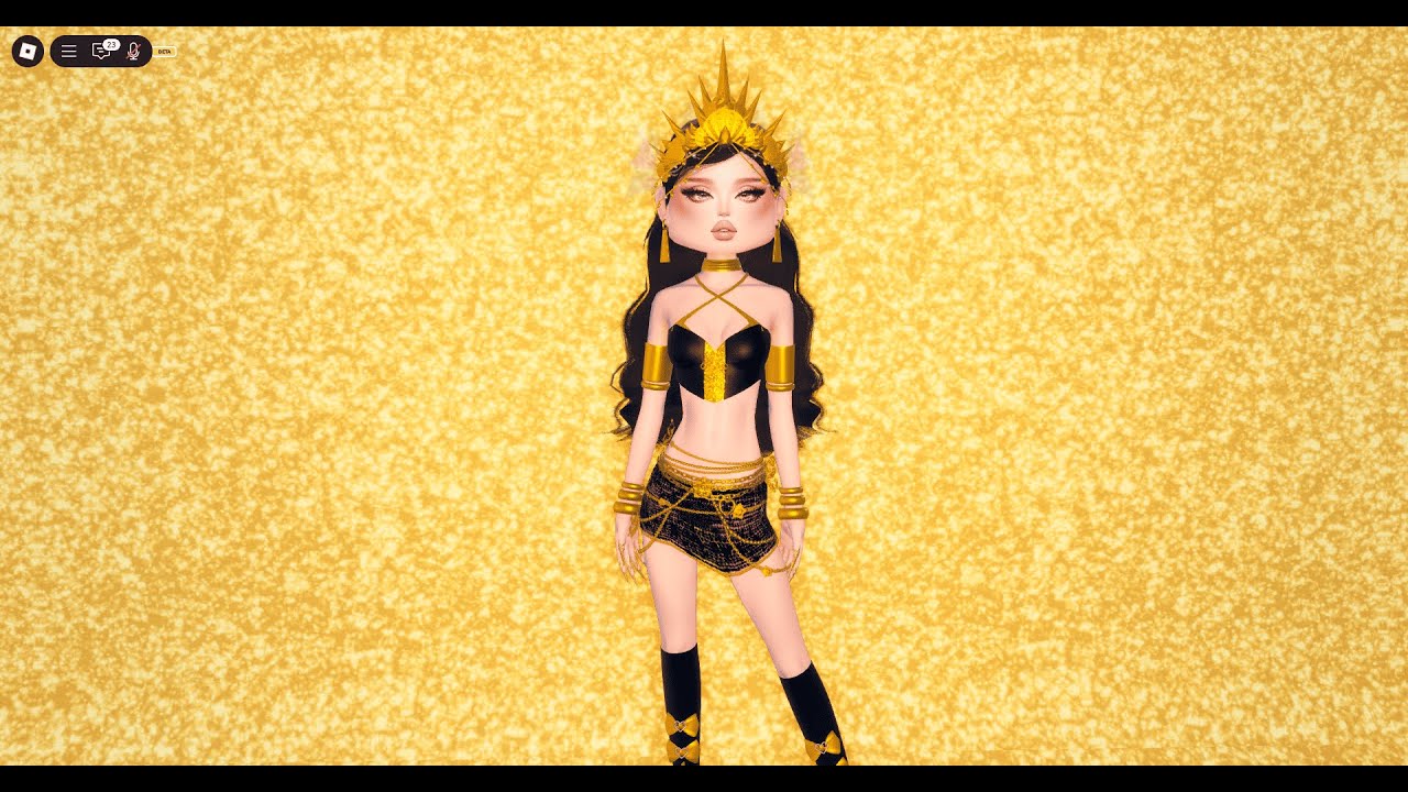THIS GOLDEN GLOW-UP?! Slay the Dripping in Gold DTI Theme in Style