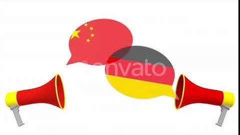 Speech Bubbles with Flags of Germany and China | Motion Graphics - Envato elements