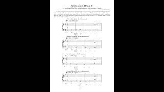 Modulation Drills #1 To the Dominant and Subdominant via Common Chords