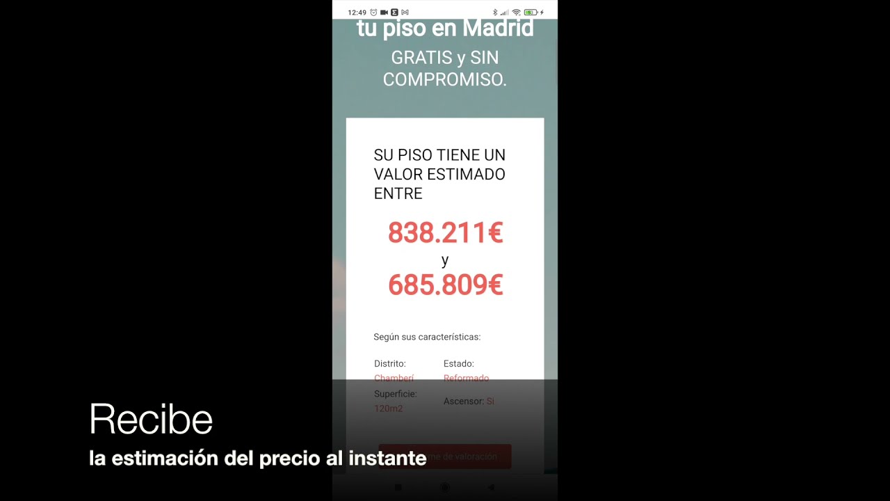 Como realizar una valoración de tu vivienda en Madrid, en el móvil y en 30 segundos
