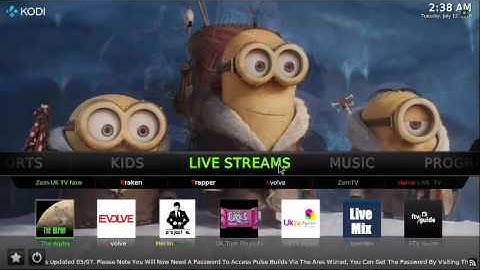 How to add and remove add-ons from the main menu on the PULSE CCM and how to fix 123movies