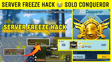 SERVER FREEZE HACK 😭 | SOLO CONQUEROR SERVER FREEZE 🥶 HACK | HIGH PING | VIKASGAMING