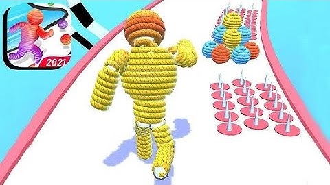 Rope-Man Run ​​​​- All Levels Gameplay Android,ios (Levels 91-96)