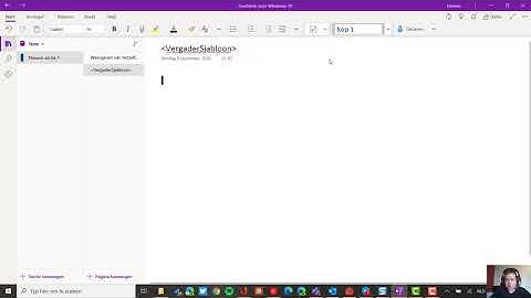 Microsoft OneNote 101: OneNote sjablonen