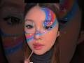 Viral Rainbow Face Art Makeup 🌈✨ Aesthetic Galaxy Look Tutorial #makeup #makeupeffects