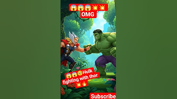 😱😱😱 Hulk fighting with thor 🥺🥺🤧 wait for end 🔥🔥💥💥#shorts #cartoon #viral #hulk #thor