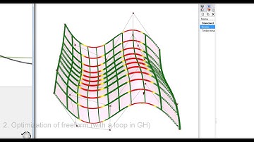 Parametric optimization of freeform structures with glulam timber beams