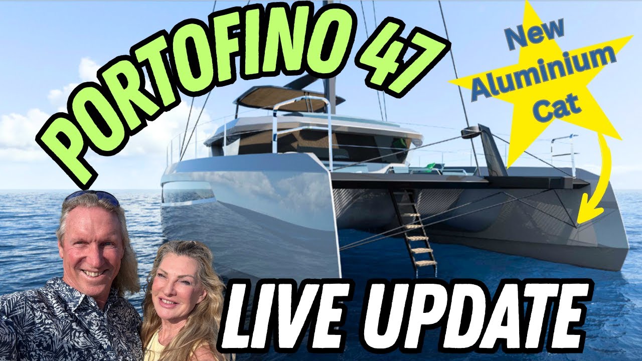 ⁣PORTOFINO 47 - Live Update Tour! New Aluminium Catamaran....