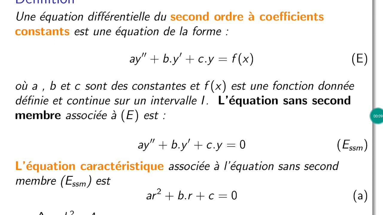Solve Of Ay By Cy 0 Second Order Linear Differential Equations معادلات تفاضلية من الرتبة الثانية Youtube